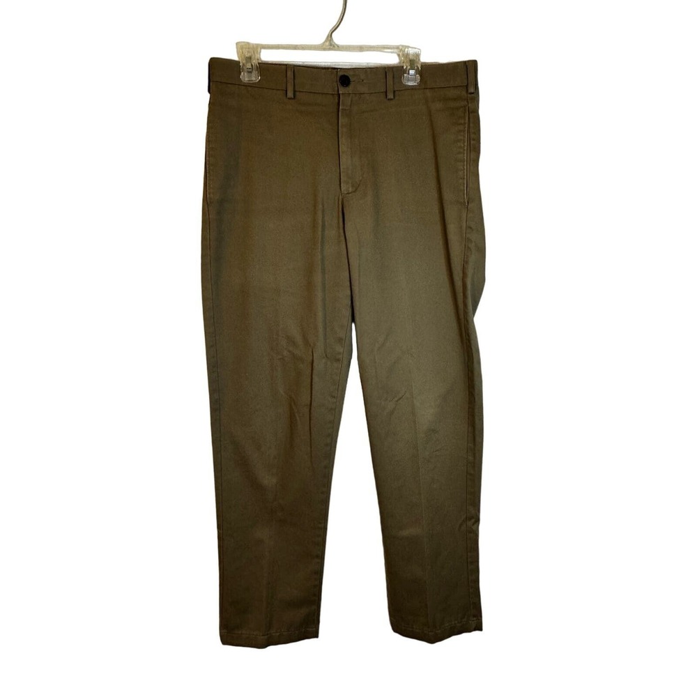 Lands End Mens Khaki Chino Pants Traditional Fit Preppy Casual Work